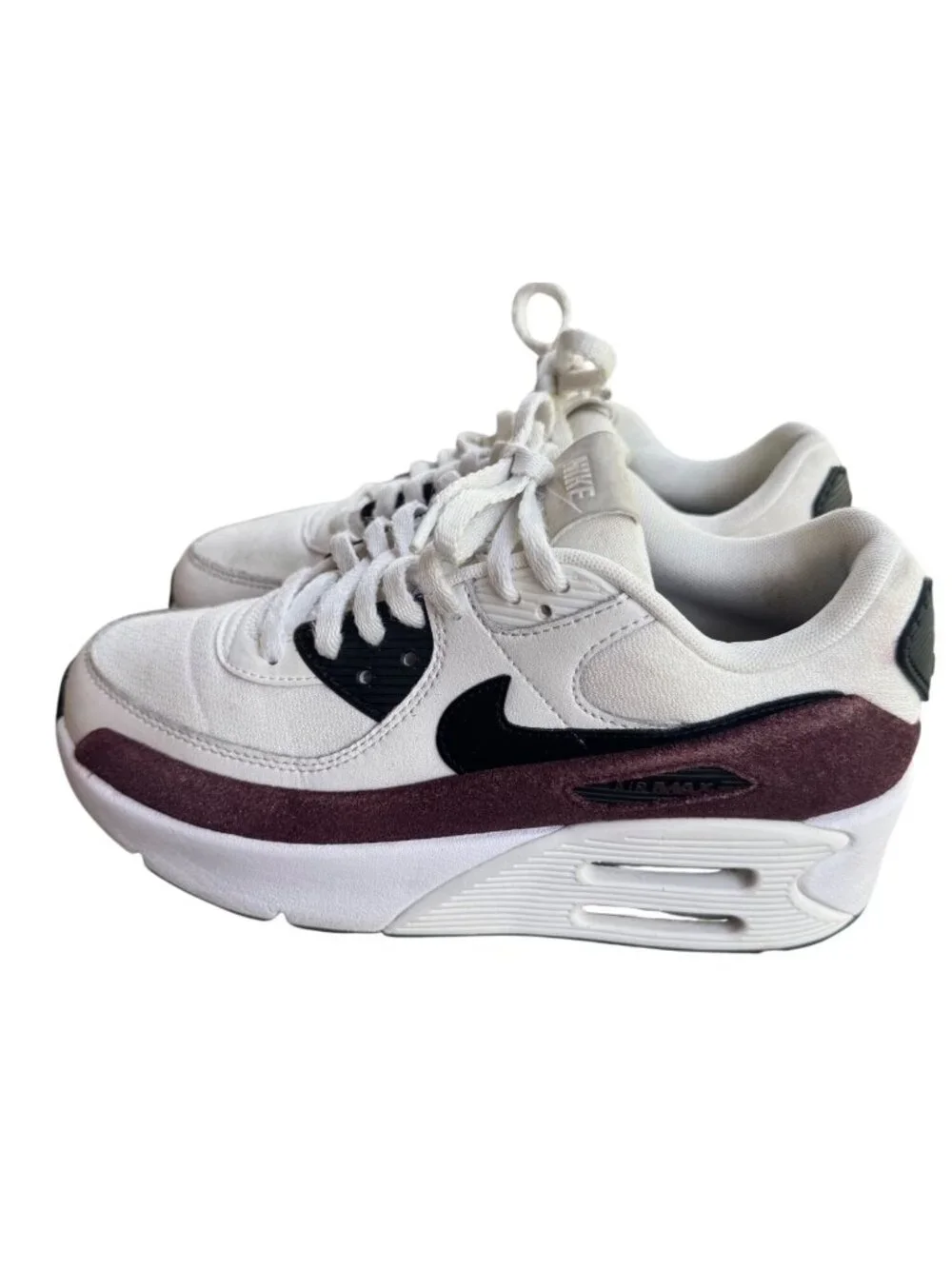 Nike Air Max 90 LV8 Sail Night Maroon FD4328-107 Women Size 7.5 Athletic Sneaker